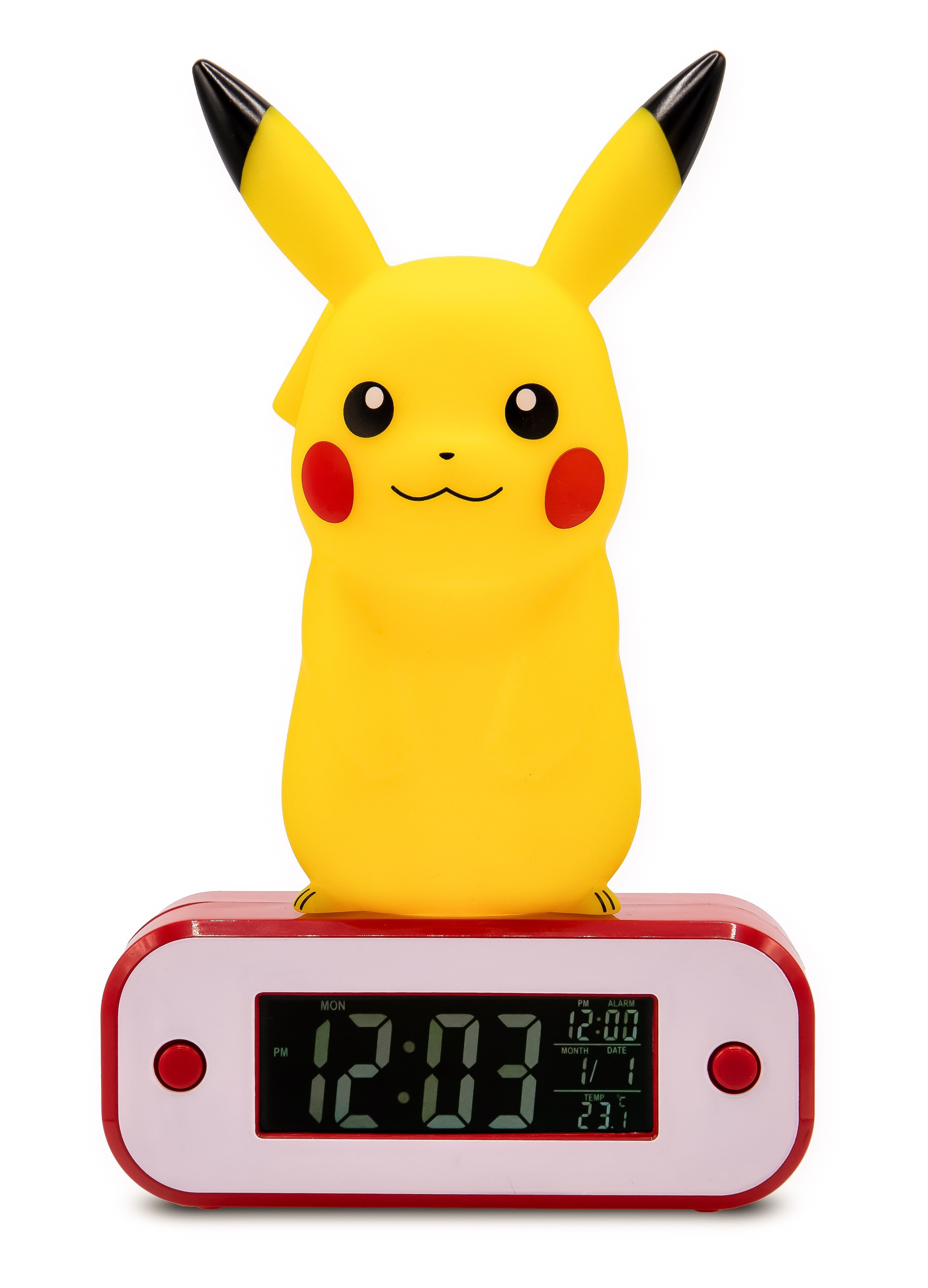 Teknofun Pokemon Pikachu Pokeball Lamp Alarm Clock Multicolor
