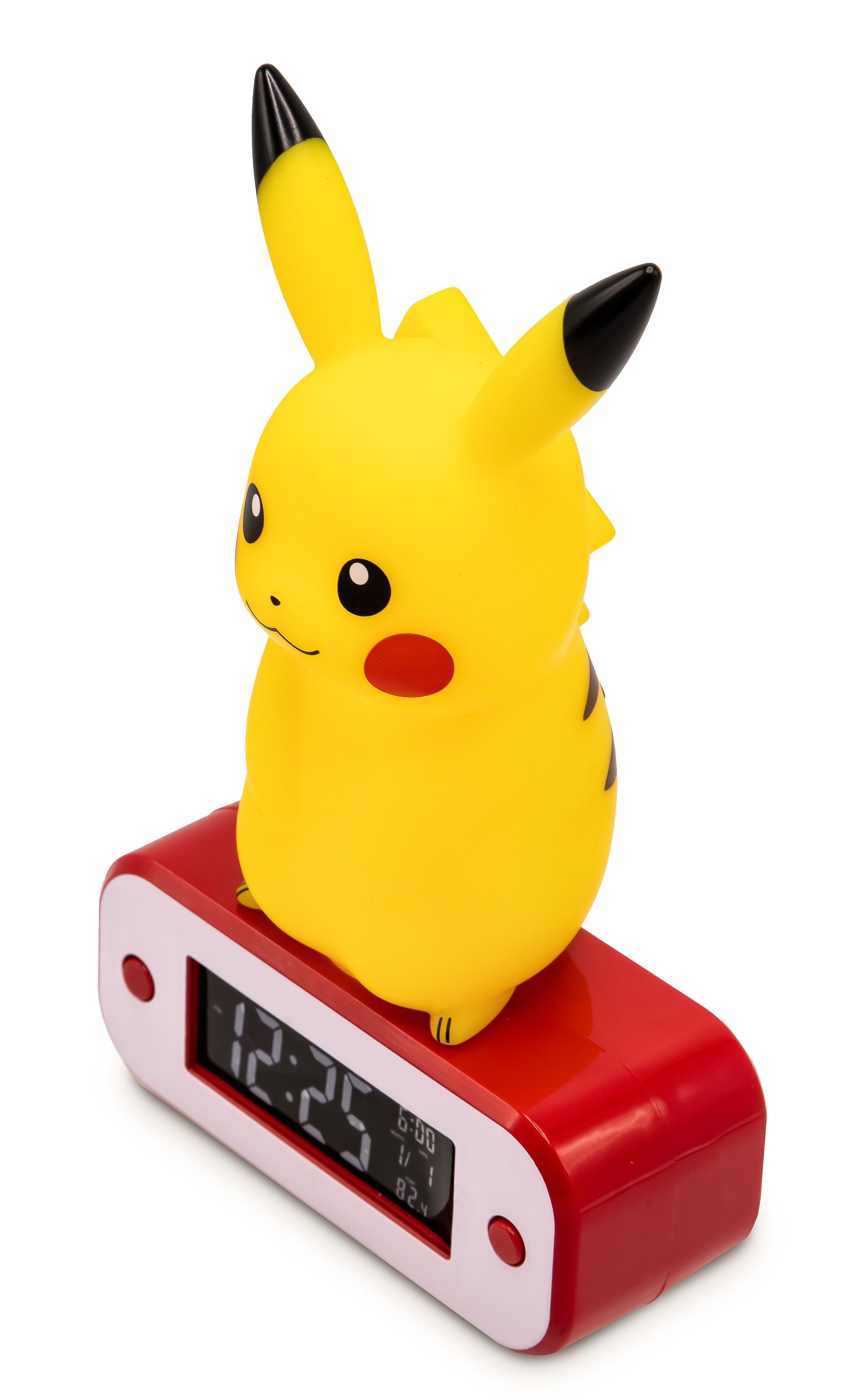 Wekity Pikachu Réveil coloré Led Square Clock Digital Alarm Clock